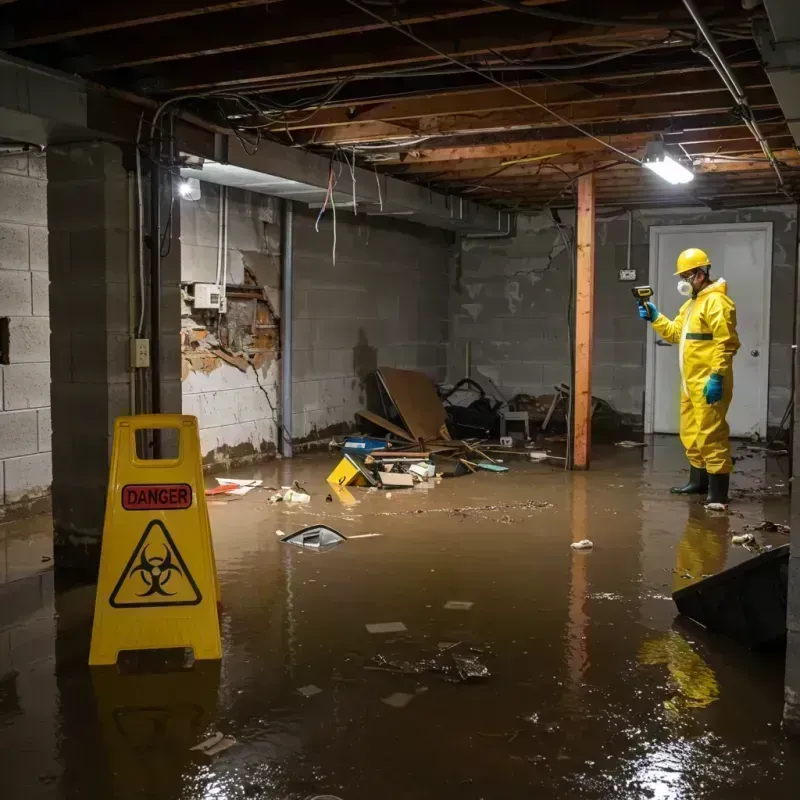 Flooded Basement Electrical Hazard in Gray Summit, MO Property