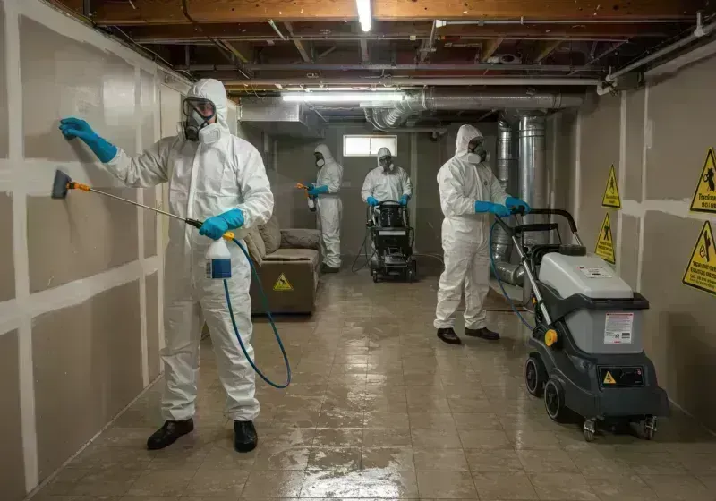 Basement Moisture Removal and Structural Drying process in Gray Summit, MO